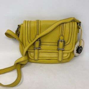 New The Sak Yellow Leather Boho Crossbody Purse